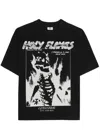 GOD MADE HOLY FLAMES PRINTED COTTON T-SHIRT