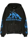 God Made Logo-print Hooded Cotton Sweatshirt In Black