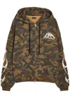 God Made Military Camouflage Hooded Cotton Sweatshirt In Multi