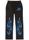 God Made Printed Straight-leg Cotton Sweatpants In Black
