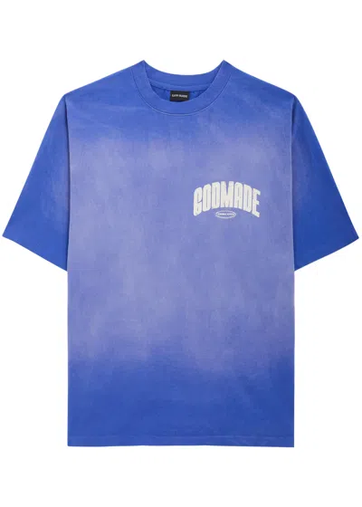 God Made Tribulation Logo-print Cotton T-shirt In Blue