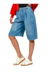 God-save-denim Bermuda Woman God Save Denim With Pence In Sky Blue
