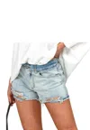 God-save-denim Short God Save Denim Flangeed In Sky Blue