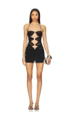 God Save Queens Blair Mini Dress In Black
