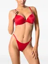 God Save Queens Moulded-cup Underwired Bra In Red