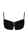God Save Queens Women's Asap Tweed Top Black In Black