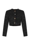 God Save Queens Women's Black Asap Tweed Jacket In Black
