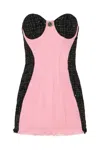 God Save Queens Women's Black / Pink Out Of Office Tweed Dress Pink In Multi