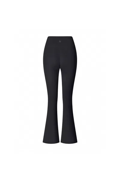 God Save Queens Women's Black Second Skin Studio High-waisted Bootcut Legging Onyx