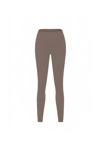 God Save Queens Women's Brown Second Skin Studio High-waisted Legging Mushroom