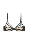 God Save Queens Women's Lana Push Up Bra Black In Black