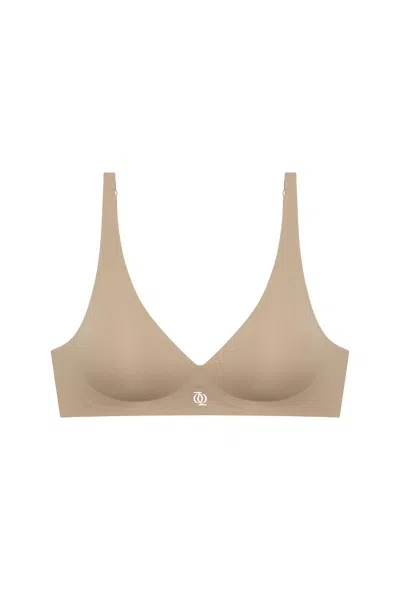 God Save Queens Women's Neutrals Second Skin Push Up Bralette Mocha Q In Brown