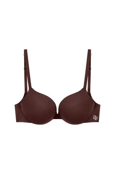 God Save Queens Women's Neutrals Second Skin Ultimate Push-up Bra Espresso In Brown