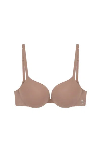 God Save Queens Women's Neutrals Second Skin Ultimate Push-up Bra Mushroom In Brown