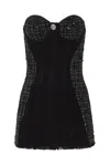 God Save Queens Women's Out Of Office Tweed Dress Black In Black