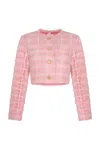God Save Queens Women's Pink High Priority Tweed Jacket In Pink
