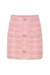 God Save Queens Women's Pink High Priority Tweed Skirt In Pink