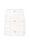 God Save Queens Women's White Executive Tweed Skirt In White