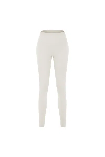 God Save Queens Women's White Second Skin Studio High-waisted Legging Ivory