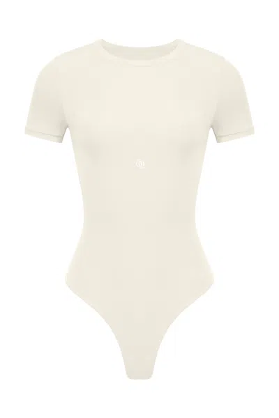 God Save Queens Women's White Second Skin T-shirt Bodysuit Vanilla