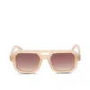 G.o.d Thirty Four Taupe Sunglasses With Grad Brown Lens