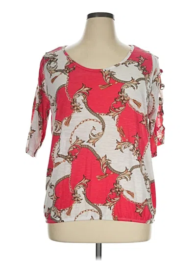 Pre-owned Goddess 3/4 Sleeve Blouse In Red