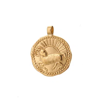 Goddess Charms Women's Aries Zodiac Charm - Gold