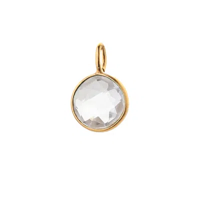 Goddess Charms Women's Clear Quartz Power Stone - Gold