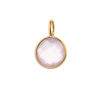 Goddess Charms Women's Gold / Grey Rose Quartz Power Stone - Gold