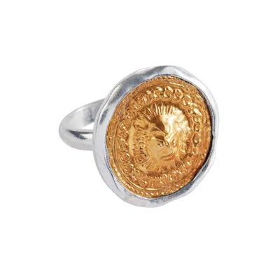 Goddess Charms Women's Gold / Silver Sun God Ring - Surya