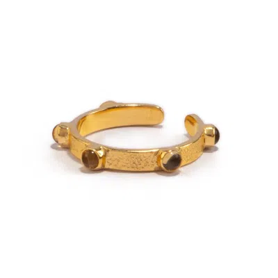 Goddess Charms Women's Gold / Yellow Solar Plexus Chakra Ring - Citrine