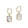 Goddess Charms Women's Neutrals / Gold Clear Quartz Elemental Crystal Earrings In Gold