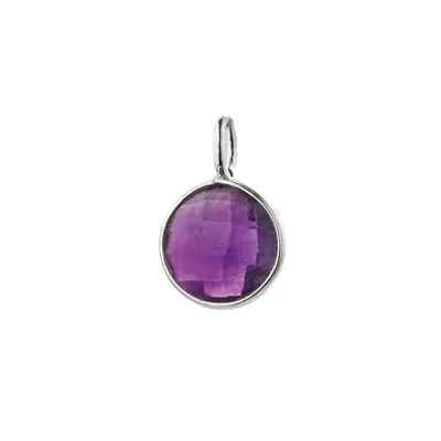 Goddess Charms Women's Purple / Silver Amethyst Power Stone - Silver In Metallic