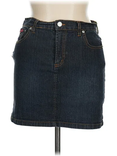 Pre-owned Goddess Denim Skirt In Blue