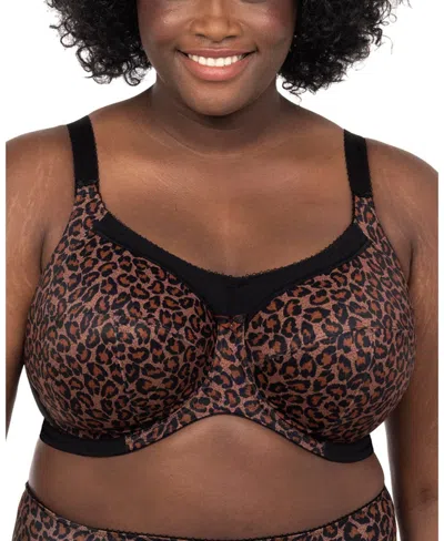 Goddess Plus Size Kayla Underwire Full Cup Bra, Gd6164 In Dark Leopard