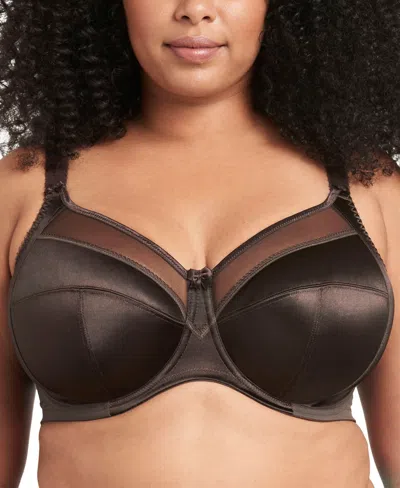 Goddess Plus Size Keira Underwire Bra In Chocolate