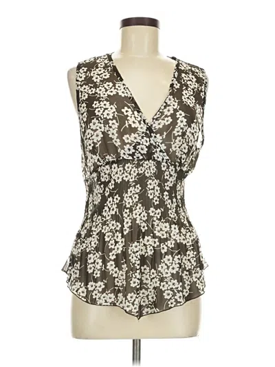 Pre-owned Goddess Sleeveless Blouse In Brown