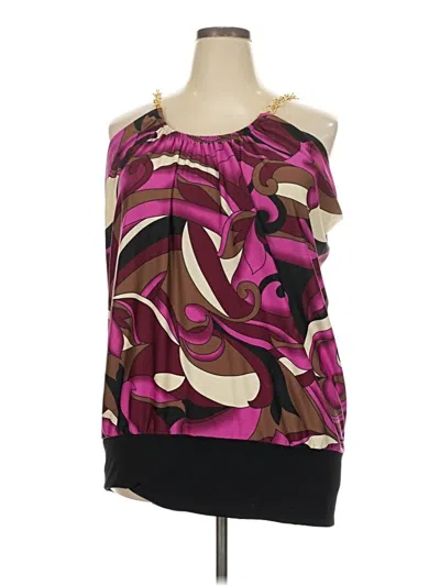 Pre-owned Goddess Sleeveless Blouse In Purple
