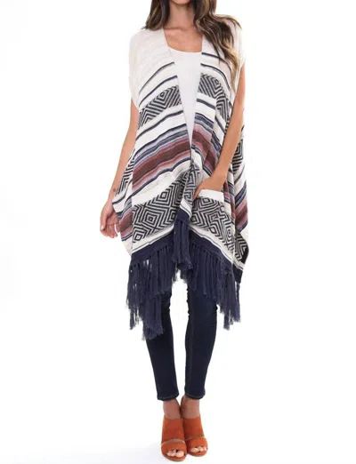 Goddis Easy Rider Sleeveless Cape In Tradewinds In Multi
