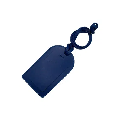 Godi. Blue Handmade Full-grain Leather Luggage Tag – Luxury Travel Accessory