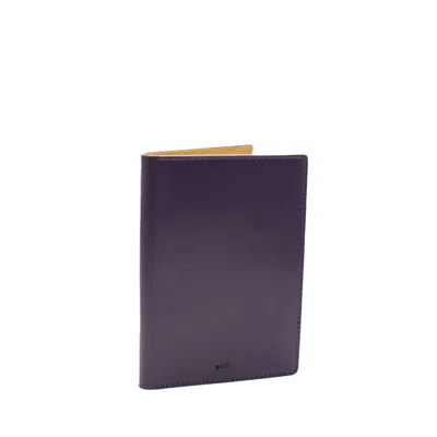 Godi. Handmade Full-grain Leather Passport Cover In Purple – Slim Travel Wallet