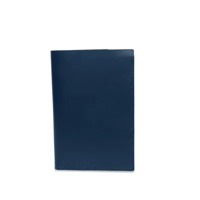 Godi. Handmade Leather Passport Cover - Navy Blue