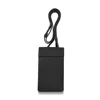 Godi. Men's Handmade Adjustable Leather Phone Bag With Pocket - Black In Black