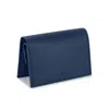 Godi. Men's Handmade Leather Coin & Card Wallet - Navy Blue In Blue