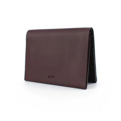 Godi. Women's Black / Red Handmade Bifold Leather Wallet - Oxblood In Burgundy