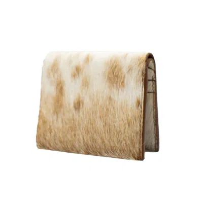 Godi. Women's Brown Handmade Cow Hair-on-hide Bifold Wallet – Natural