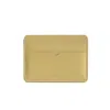 Godi. Women's Gold Handmade Leather Card Case - Champagne Yellow In Gold