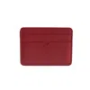 Godi. Women's Handmade Leather Card Case - Red In Red
