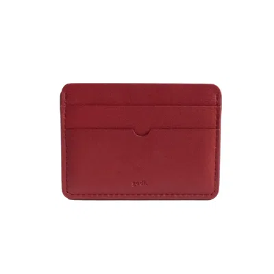 Godi. Women's Handmade Leather Card Case - Red