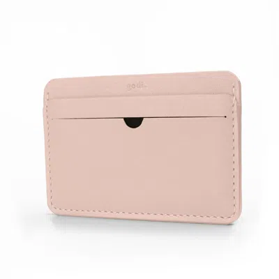 Godi. Women's Pink / Purple Handmade Leather Cardholder - Nude Pink
